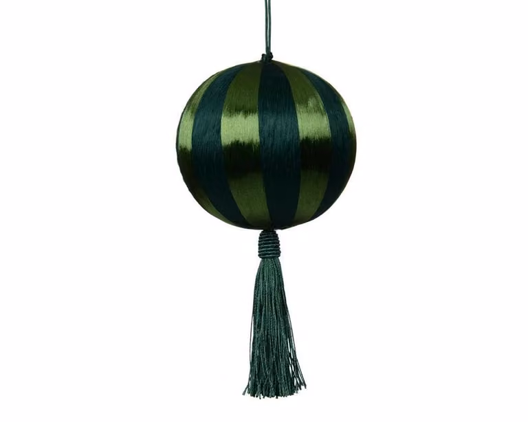 Groene kerstbal van foam met abstract en geometrisch design, Diameter: 8 cm