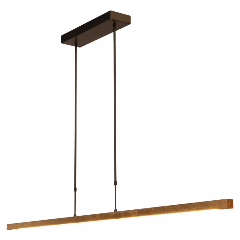 Masterlight Real 3 hanglamp - Zwart en Goud/Messing - Hoogte: 160 cm
