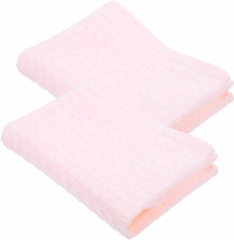 Roze Katoenen Babywashhandjes voor Dagelijks Gebruik - 50 x 25 cm