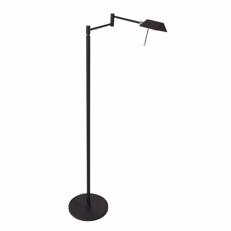 Steinhauer Retina Zwarte LED vloerlamp met dimbare warm witte verlichting