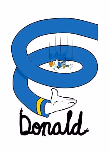 Komar Disney Donald Duck Spiral Poster, Multicolor, 50 x 70 cm