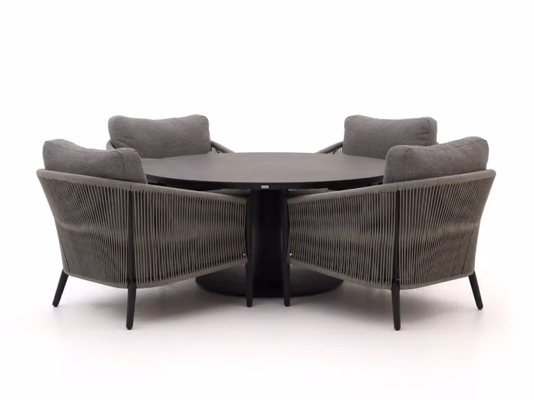 Bellagio Diningset voor 4 personen van kunststof voor in de tuin of op het terras