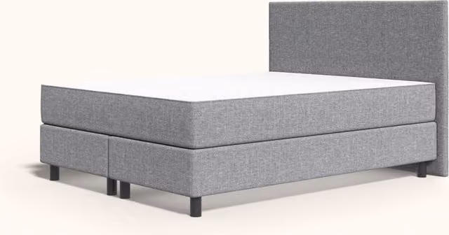 Emma Original Hybrid Boxspring - Donkergrijs - Zwart Eiken - 200 x 200 cm