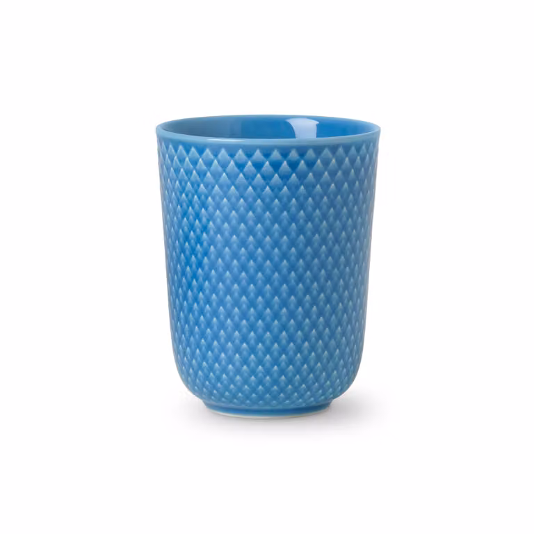 Lyngby Porcelæn Rhombe beker zonder oor 33 cl Blauw