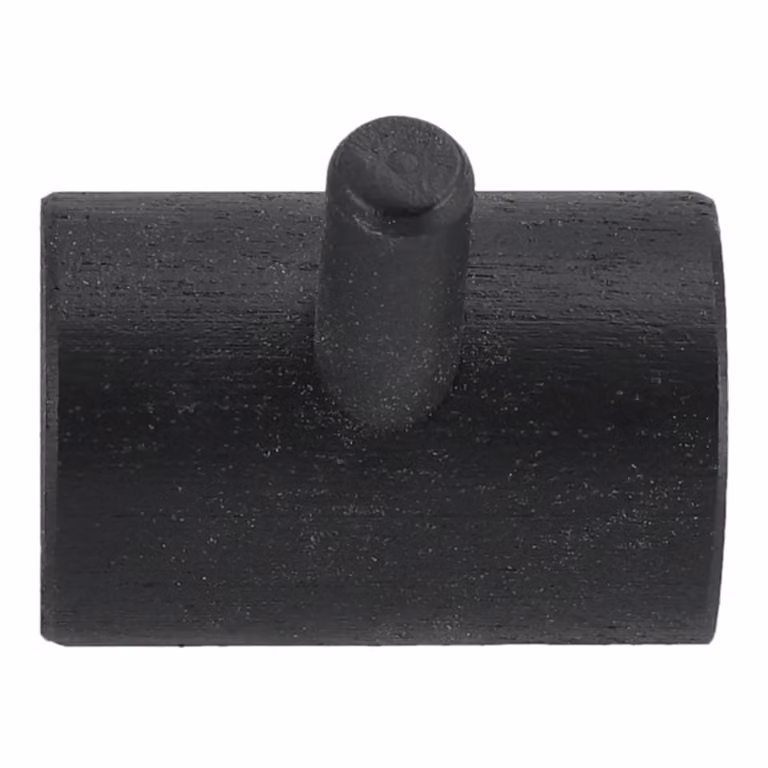 1898 Allsarp kapstokje met 1 knop van zwart geschilderd berkenhout
