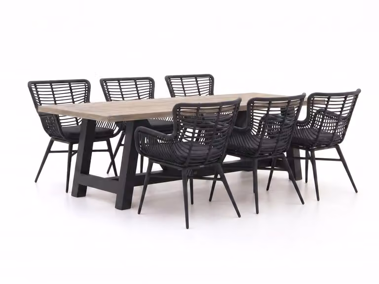 Intenso Furniture Diningset Intenso voor 6 personen, 7-delige moderne tuinset van behandeld teakhout in grijs of bruin