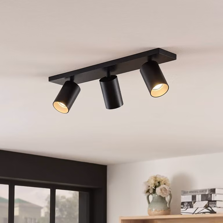 Arcchio Brinja set van 2 moderne aluminium buitenspots, zwart, dimbaar