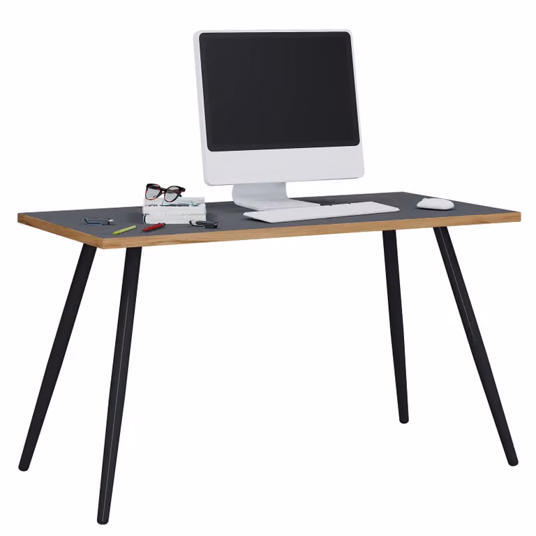 VCM Salia Computer Bureau Scandinavische Retro Look Breedte: 138 cm, Diepte: 50 cm, Hoogte: 70 cm