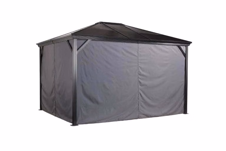 Sojag Gordijnset voor Verona, Donkergrijs, Polyester, 10x14