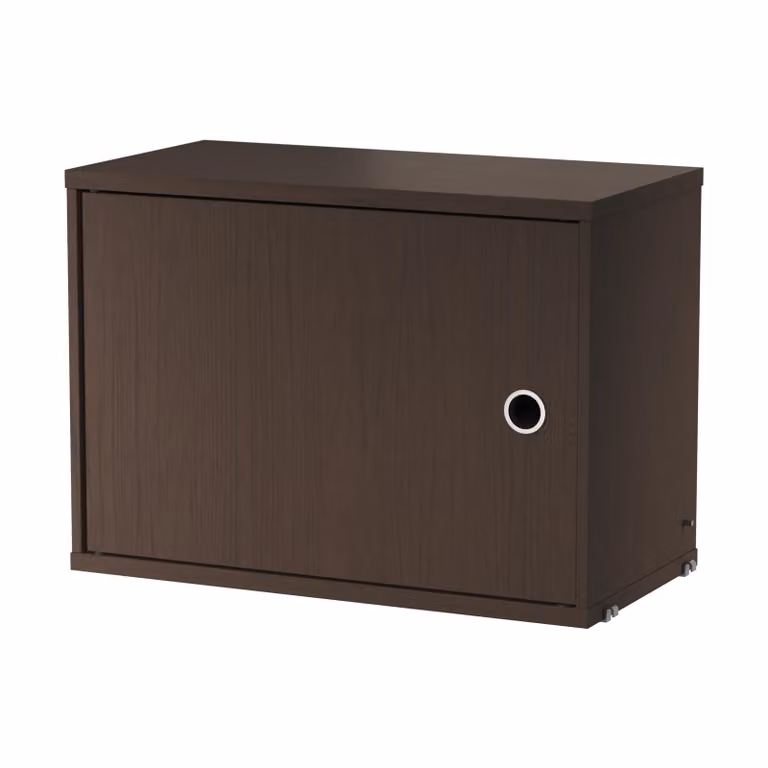 String kast met deur Donker eiken B: 58 cm, D: 30 cm