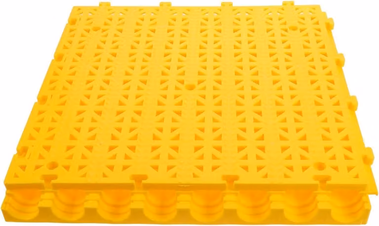 Garagevloertegels in elkaar grijpende antislip drainage tegels geel B/D: 39,8 x 39,8 cm