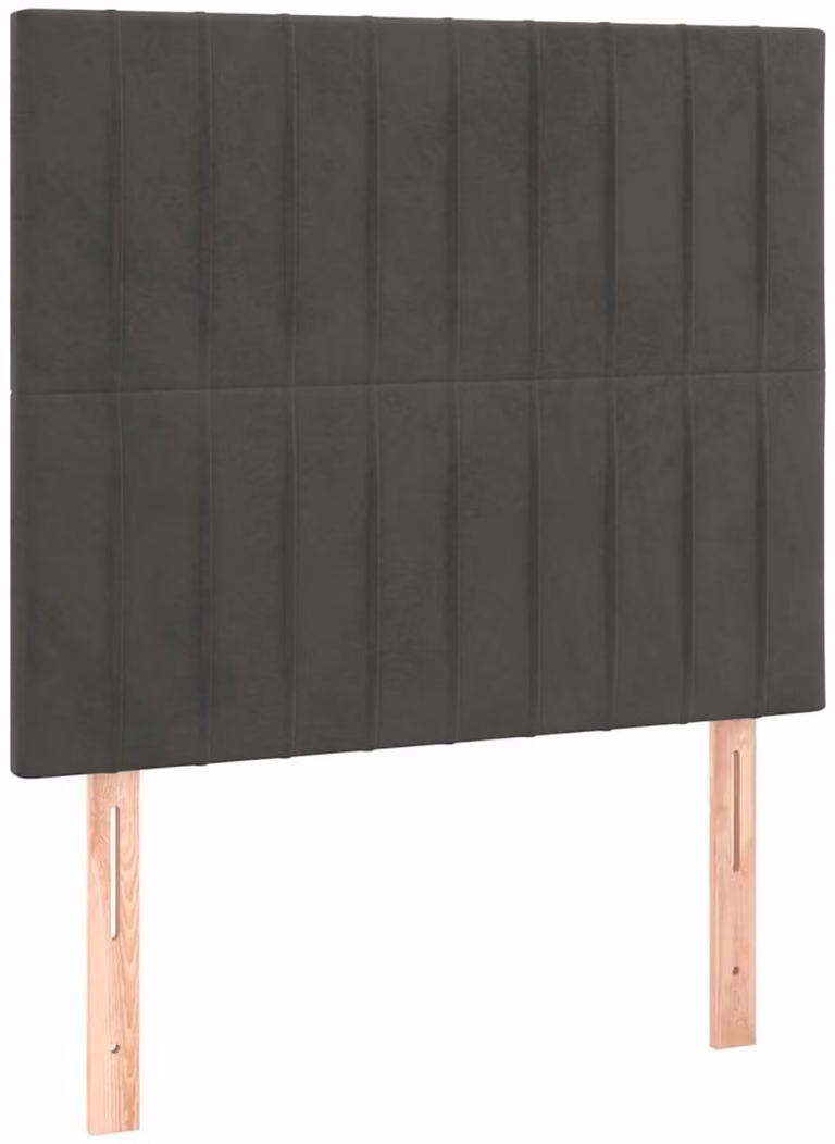 vidaXL Hoofdbord in donkergrijs fluweel, B/D/H: 118 x 5 x 80 cm of 128 x 5 x 80 cm