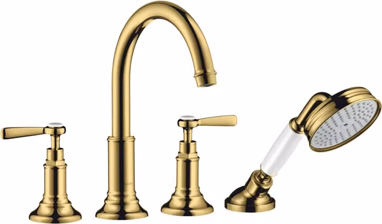 Axor Montreux complete montageset voor douche met hendelgreep, goudkleurig, 4-L