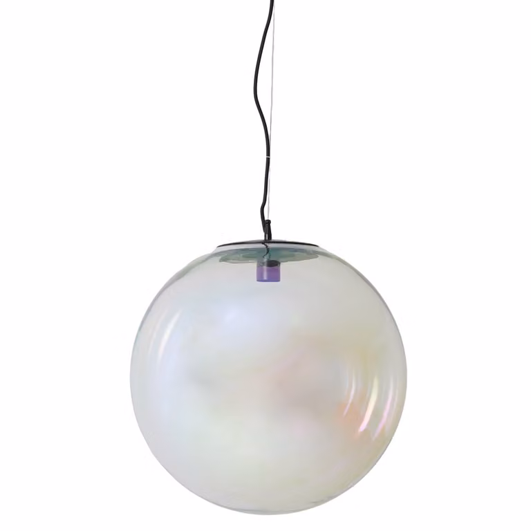 Light & Living Medina hanglamp met regenboogglas, multicolour/transparent, Ø 48 cm