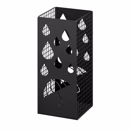 Casa Dolce Schermkorf MARKART set van 2, zwart, B/D/H: 20 x 19 x 47 cm, metalen constructie met druppelvormige versieringen