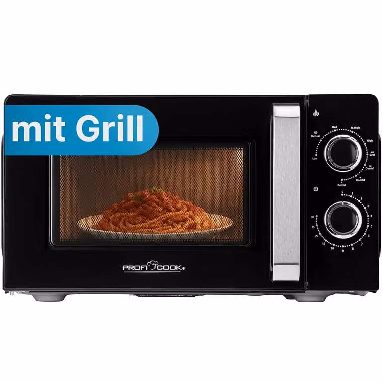 ProfiCook PC-MWG 1208 magnetron met grillfunctie, 17 liter, 900 W, zwart