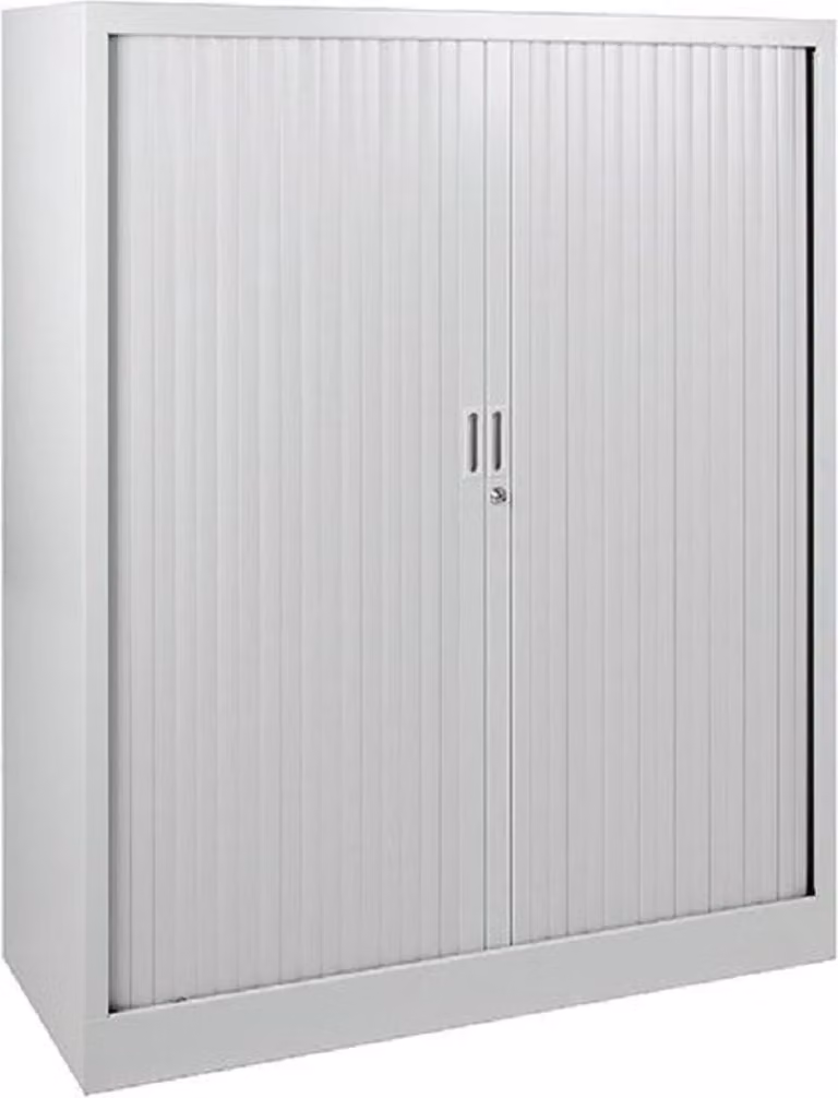 Aluminium Roldeurkast voor kantoor en archief, H 135 x B 120 x D 43 cm