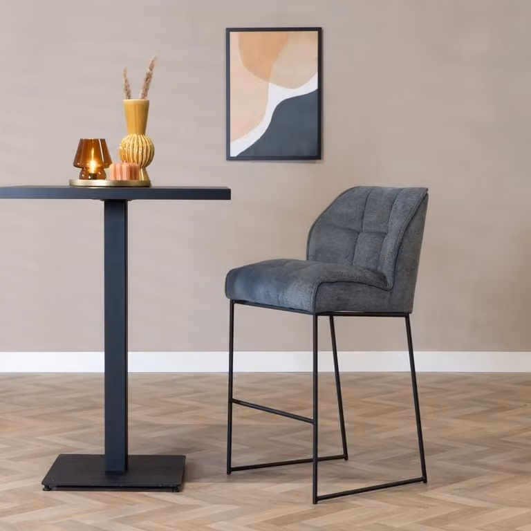 Scandinavische barkruk Jelle antraciet 82 cm