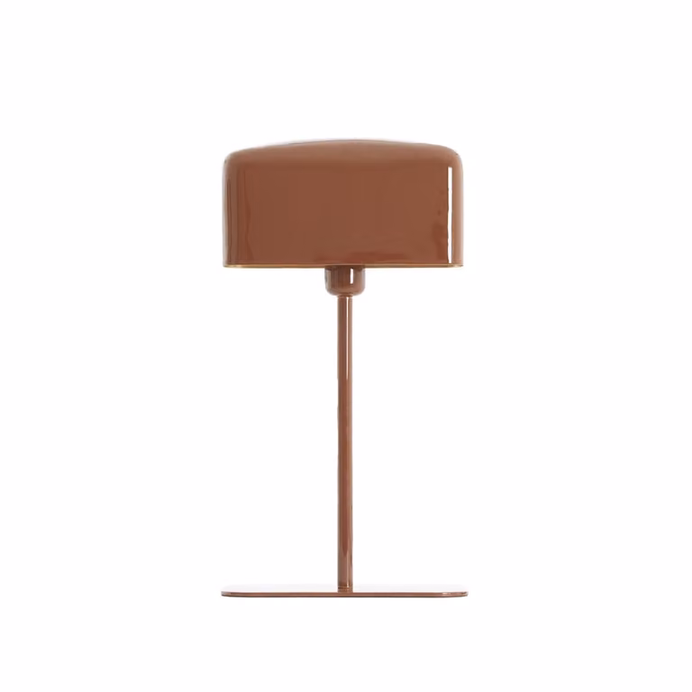Light & Living Elenie Tafellamp Roodbruin Metalen Modern Design B: 25 cm, D: 25 cm, H: 13 cm