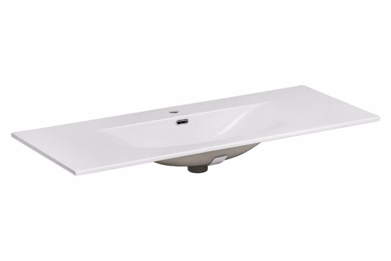 COMAD Keramisch wastafelblad SKY wit, Breedte: 120 cm