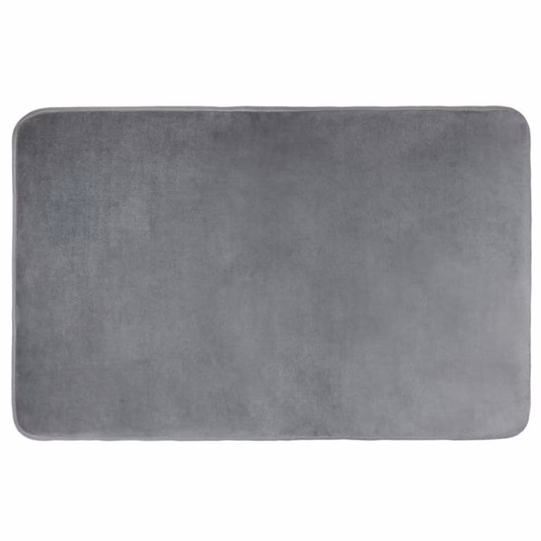 QUVIO Badmat Grijs Microvezel 50 x 80 cm