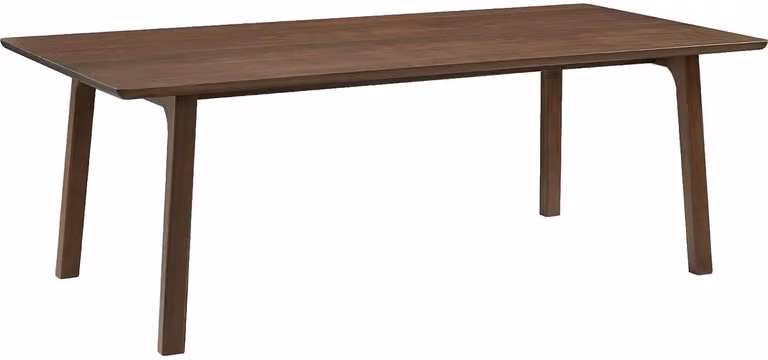 Goossens Emilie Eettafel van hout in noten, rechthoekig, B/D/H: 220 x 75 x 100 cm