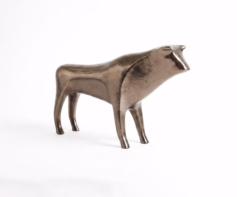 Delife Beeldje Minos Gegoten Aluminium in Mokka Bronze, B8 x D36 x H23 cm