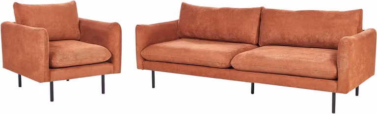Beliani VINTERBRO Bankenset - Goudbruin - Polyester