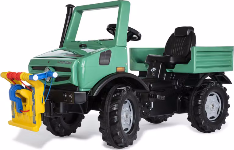 Rolly Toys RollyUnimog Forst Mercedes-Benz loopfiets met aanhanger