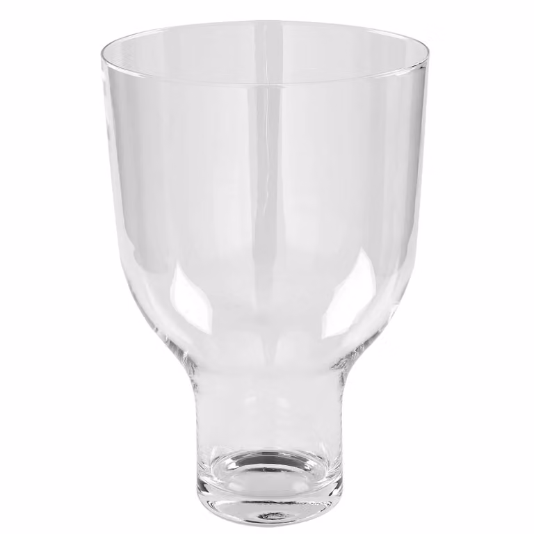 Fink CORONA glazen vaas en windlicht, transparant, B: 27,5 cm, D: 27,5 cm, H: 34 cm