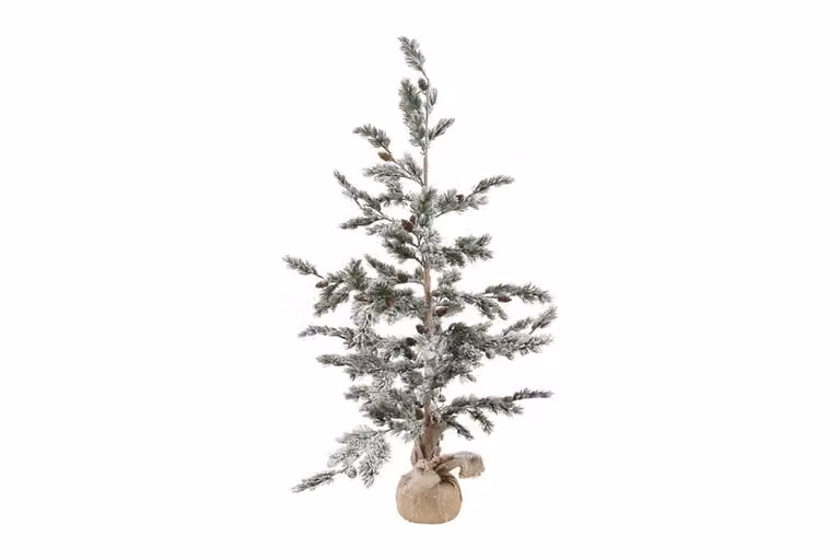 Countryfield Picea sylvestris kerstboom met sneeuw effect, Groen, Hoogte: 120 cm