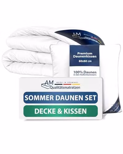 DormiGood Premium Donzen Zomerdekbed en Kussenset, Allergievriendelijk, 140x220 cm en 80x80 cm