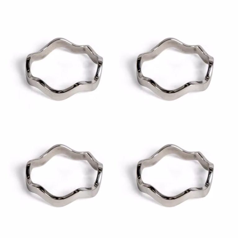 Sagaform Anna servetringen 4-pack Zilver