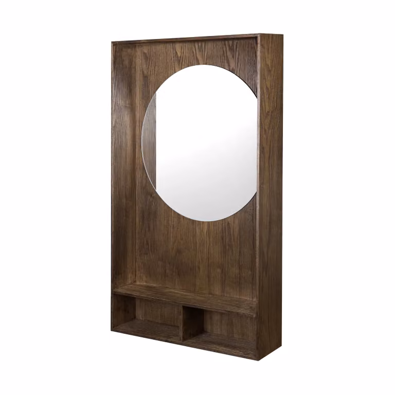 Mette Ditmer Show-me spiegel met plank large Dark oiled