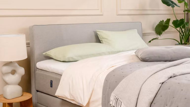 BRUNO Premium boxspring met opbergruimte lichtgrijs 200 x 200 cm