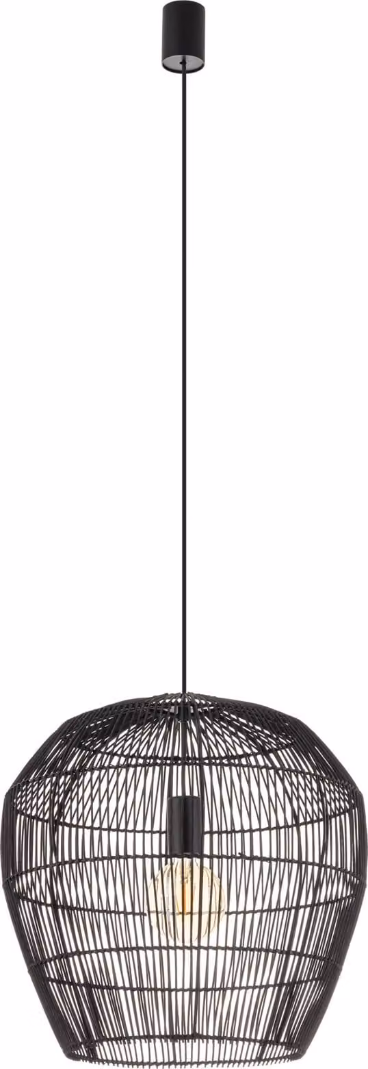 Lyora Rotan hanglamp Haiti S zwart Ø 43 cm