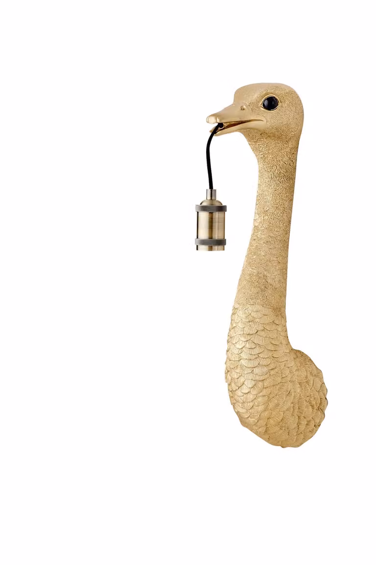 Wandlamp Struisvogel van Light & Living - Goud/Messing
