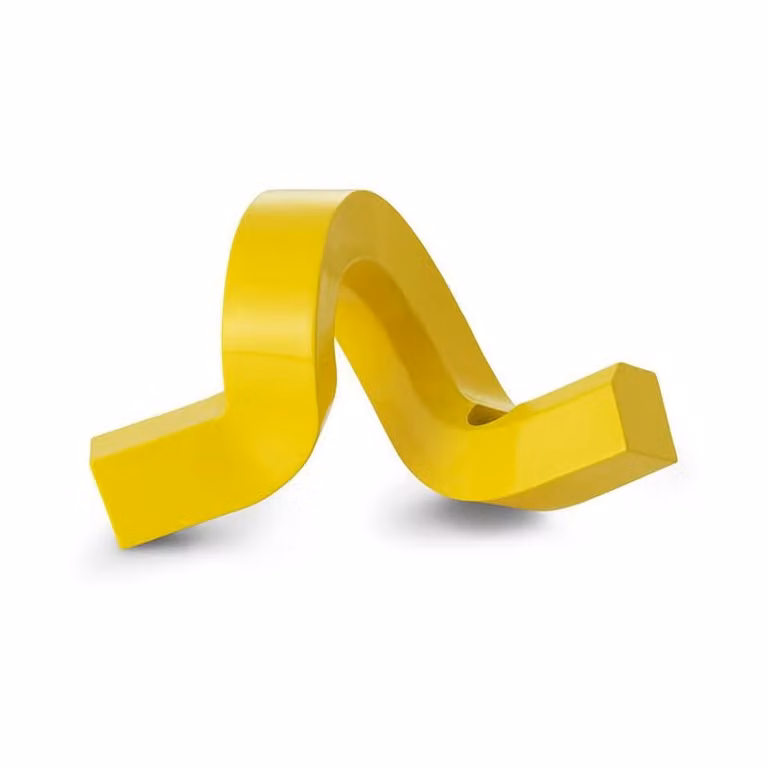 Normann Copenhagen Crooked kandelaar voor stompkaarsen, geel