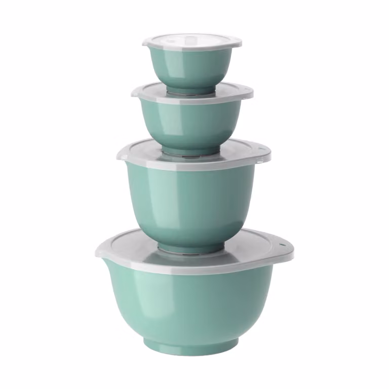 Rosti Margrethe Beslagkom Set 8-delig Nordic Green - Mengkommen met deksels van 0,25 l, 0,5 l, 1,5 l en 3 l