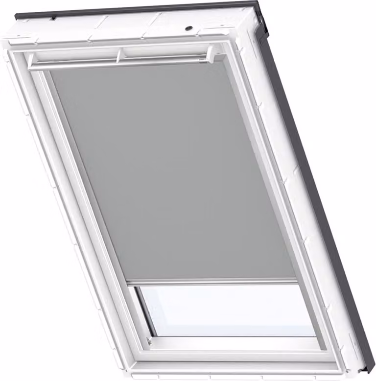 Velux Origineel Verduisterend Rolgordijn Grijs voor Zilveren Kozijn PK08
