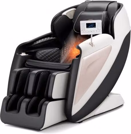 VEVOR Massagestoel met 3D-massage, Zero Gravity en SL-rail, Relaxstoel met verwarming en 18 automatische standen, verkrijgbaar in wit of blauw