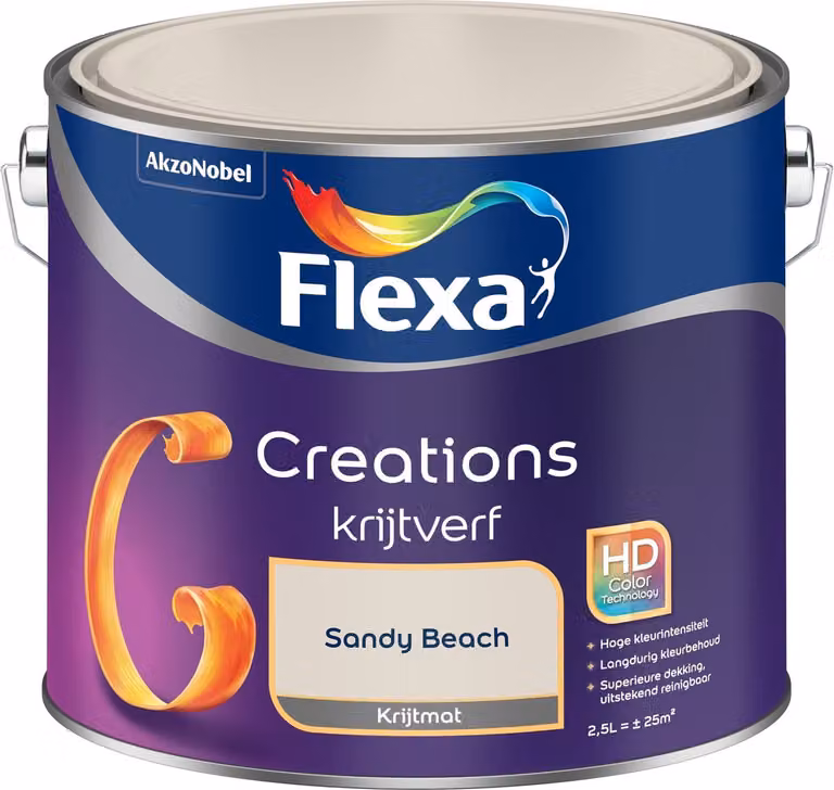 Flexa Creations Muurverf Krijt - Sandy Beach - 2,5 L
