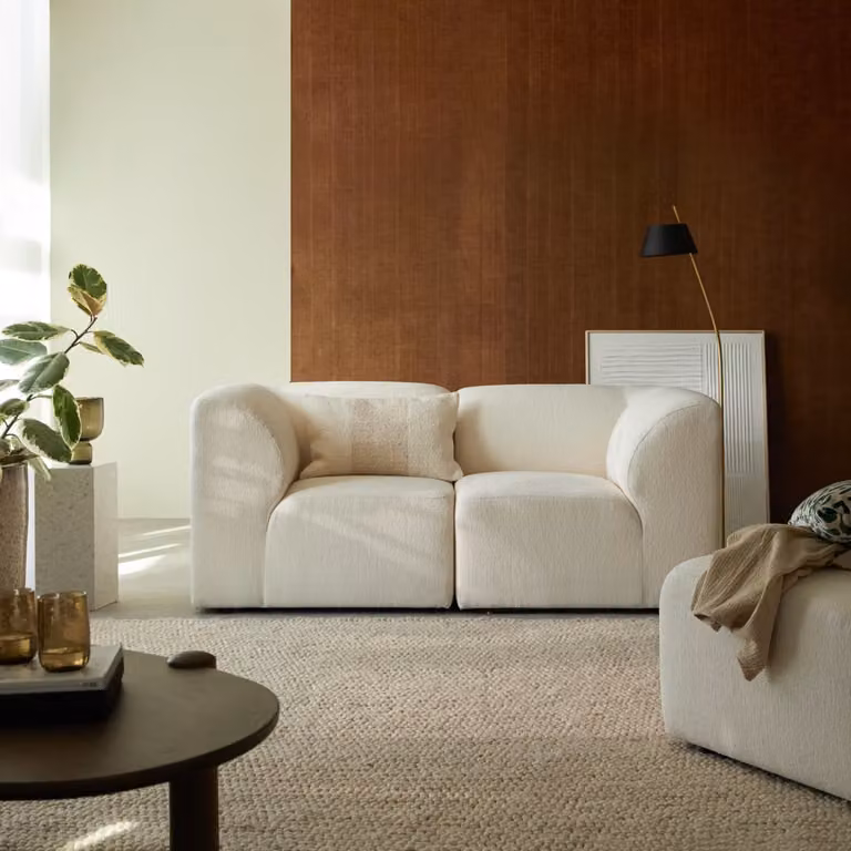 Tikamoon Vénus Modulaire 2-zitsbank met armleuningen - Beige
