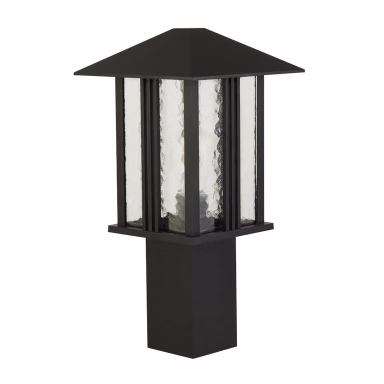Venice Landelijke Padverlichting Searchlight - Zwart Aluminium