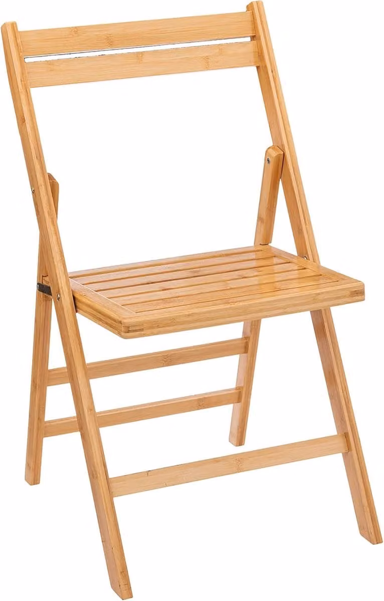 Natuurlijke Bamboe Inklapstoel van FSC-hout voor volwassenen - 78 x 44 cm