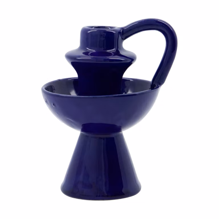 House Doctor Diva kandelaar Blauw Hoogte: 14 cm