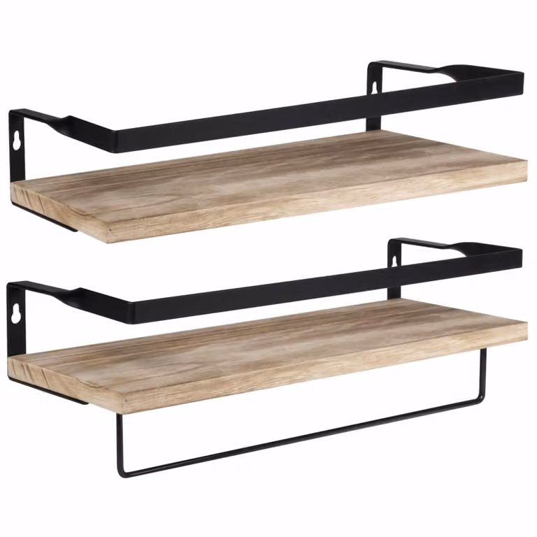 QUVIO Wandplanken 2 stuks B/D/H: 14 x 40 x 21 cm