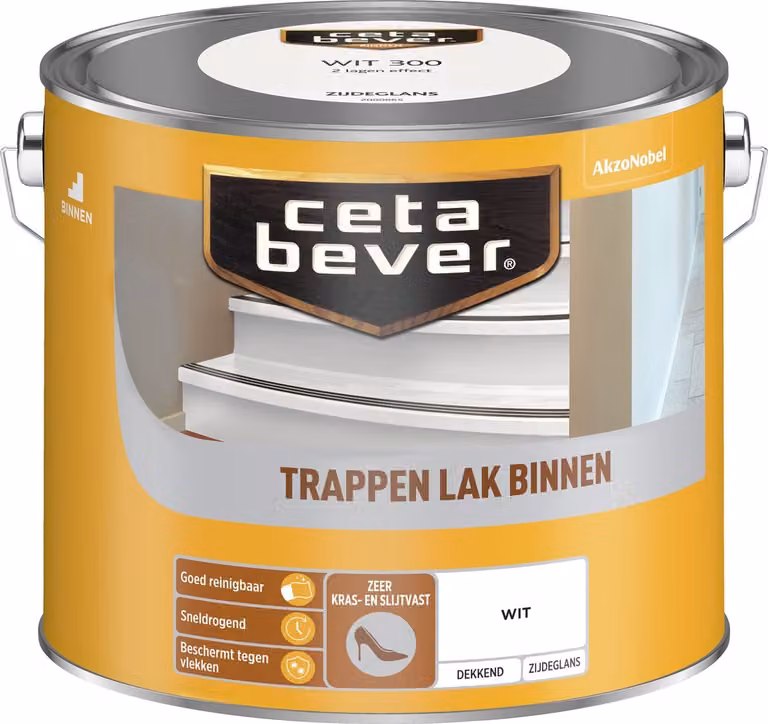 Cetabever Trappenlak Dekkend Wit 2,5 l