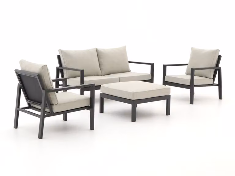 Manifesto Furniture Loungeset Manifesto voor 4 personen, Grijs, L-vormig met aluminium frame en kussens
