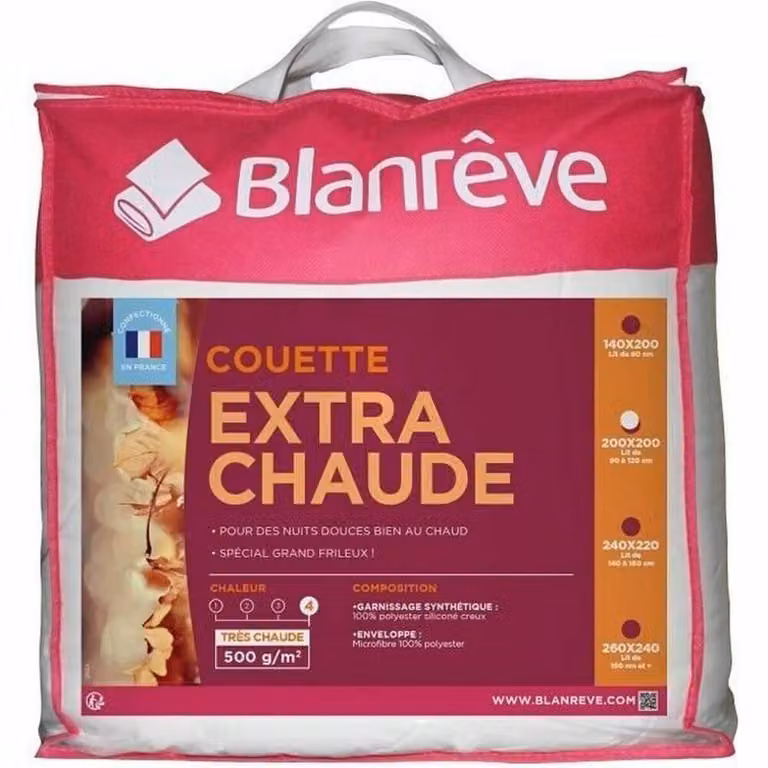 Blanreve Nordic vulling voor volwassenen, wit, 200 x 200 cm